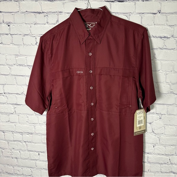 OGIO Men's Burgundy Casual Button Down Shirt - Picture 1 of 4
